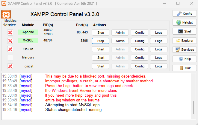 Configuring a server