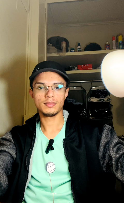 Student recording a video blog