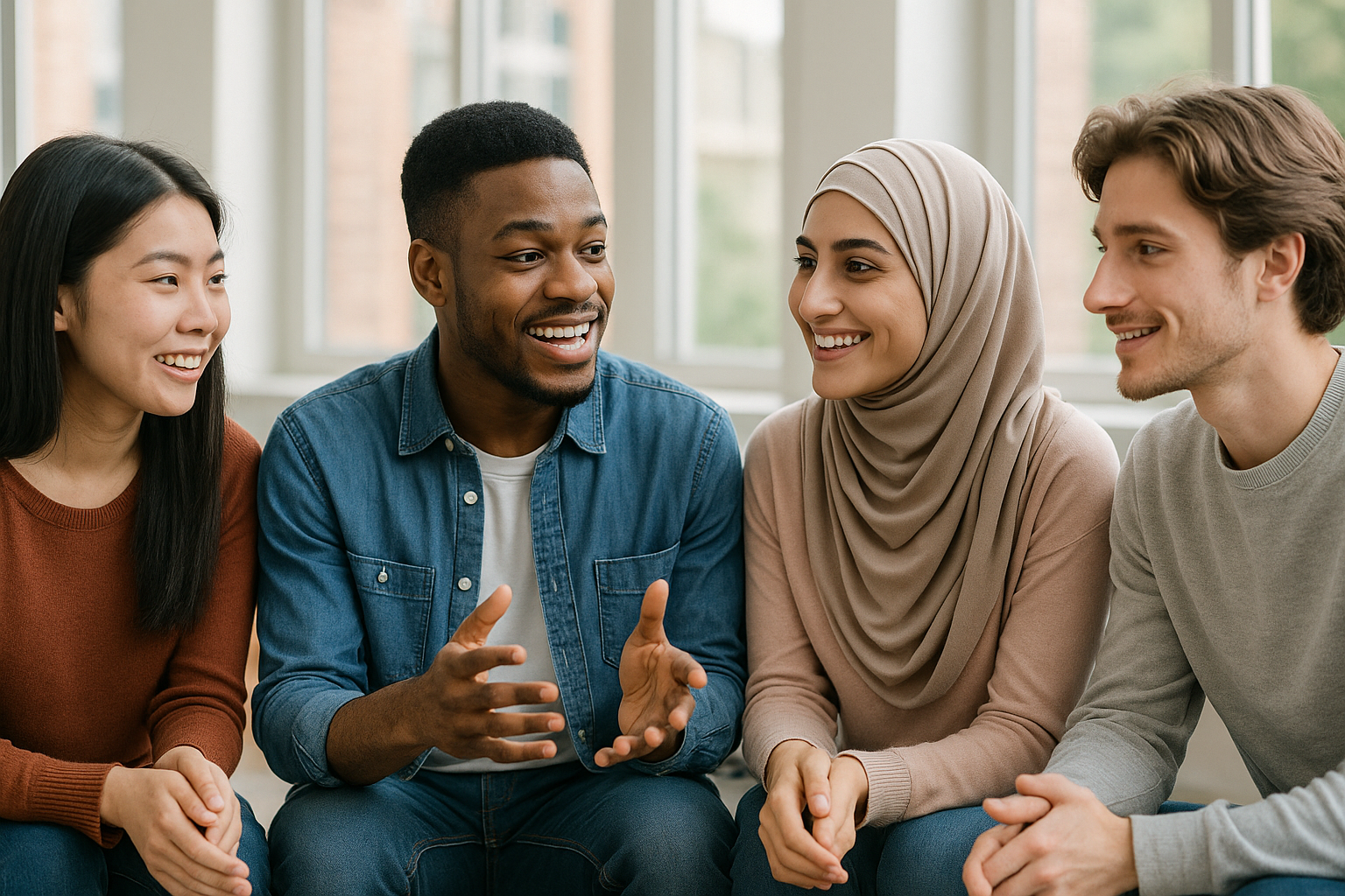 Students in intercultural dialogue